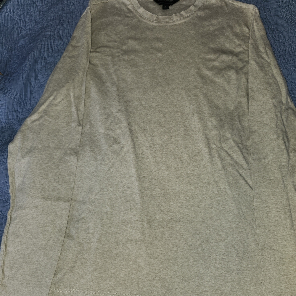 Banana Republic Men's Heather Gray Long Sleeve Shirt